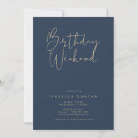 CAITLIN Modern Navy Birthday Weekend Itinerary