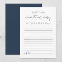 CAITLIN Modern Navy Blue Fun Favourite Memory Game