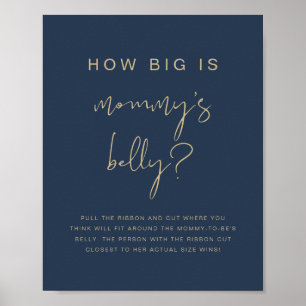 CAITLIN Navy Blue How Big is Her Belly Game Poster