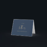 CAITLIN Navy To My Father On My Wedding Day Card<br><div class="desc">This to my father card features an edgy handwritten font and modern minimalist design with a modern navy blue and gold colour combination. Use this template to edit the fonts, font colour, and background colour to match your event needs. This card is perfect for your modern and contemporary wedding at...</div>