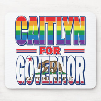 Caitlyn-for-GOV-Gay-Pride-Flag Mouse Mat