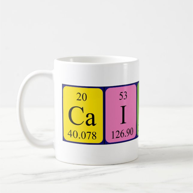 Caitlyn periodic table name mug (Left)