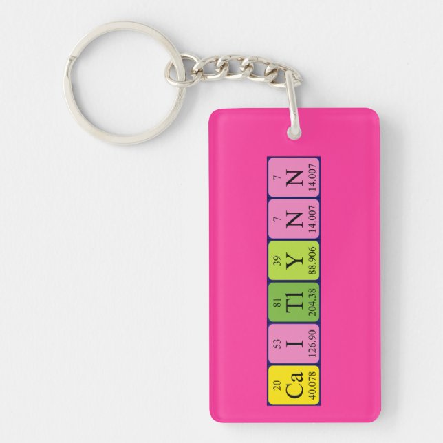 Caitlynn periodic table name keyring (Front)