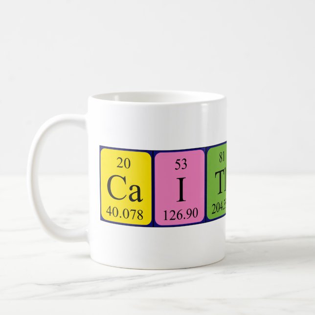 Caitlynn periodic table name mug (Left)