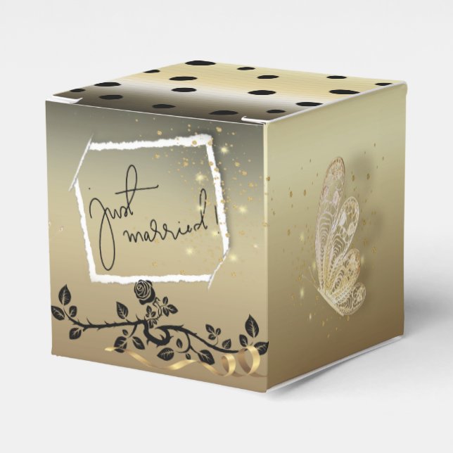 Caja de regalo para recién casado favour box (Front Side)