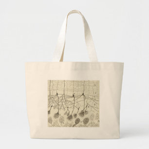 Cajal's Neurons 8 Large Tote Bag