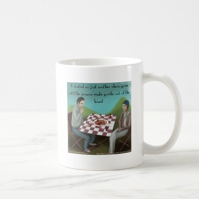 Cajun Chess Funny Cartoon Coffee Mug (Right)