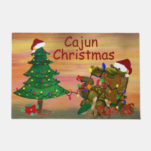 Cajun Christmas on bayou Doormat
