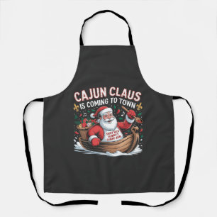 Cajun Clause Is Coming to Town Christmas Krampus Apron