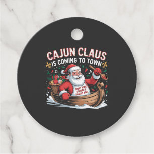 Cajun Clause Is Coming to Town Christmas Krampus Favour Tags