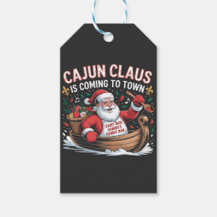 Cajun Clause Is Coming to Town Christmas Krampus Gift Tags