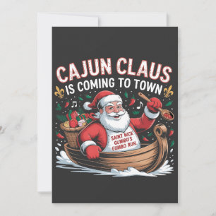 Cajun Clause Is Coming to Town Christmas Krampus  Invitation