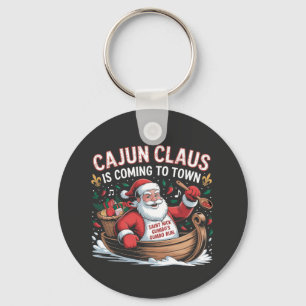 Cajun Clause Is Coming to Town Christmas Krampus Key Ring