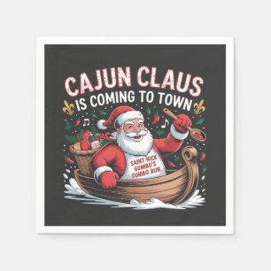 Cajun Clause Is Coming to Town Christmas Krampus  Napkin