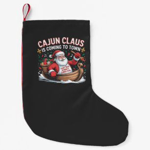 Cajun Clause Is Coming to Town Christmas Krampus  Small Christmas Stocking