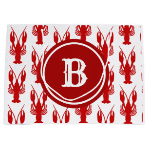 Cajun Crawfish   Monogram Large Gift Bag