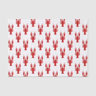 Cajun Crawfish Silhouette Tissue Paper
