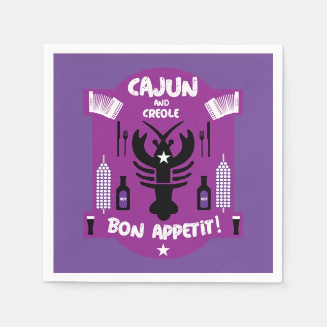 Cajun & Creole Cooks Napkin (Front)