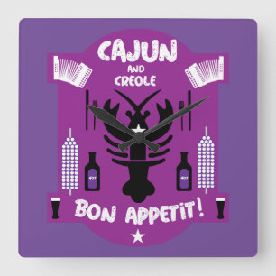 Cajun & Creole Cooks Square Wall Clock