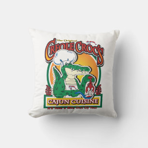 Cajun Creole Mardi Gras Crocodile Cushion