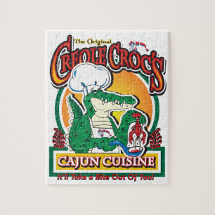 Cajun Creole Mardi Gras Crocodile Jigsaw Puzzle
