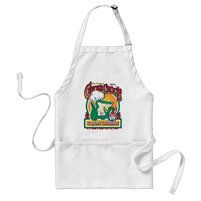 Cajun Creole Mardi Gras Crocodile Standard Apron (Front)