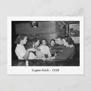 Cajun Girls, 1938 Postcard