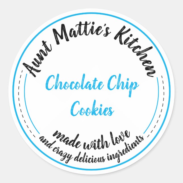 Cajun Kitchen Cooking Love Food Item Label (Front)