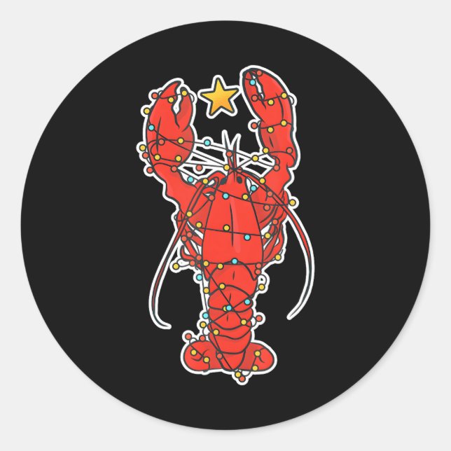 Cajun Louisiana Christmas Merry Crabmas X-Mas Classic Round Sticker (Front)