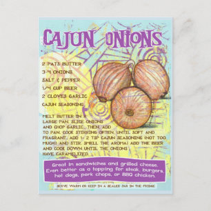 Cajun Onions Recipe Postcard