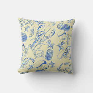Cajun Seafood Boil – Southern Coastal Food Art Cushion