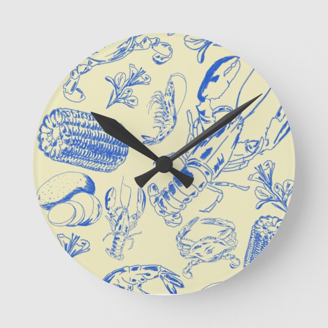 Cajun Seafood Boil – Southern Coastal Food Clock (Front)