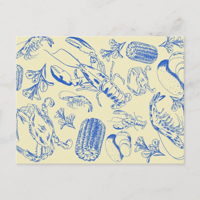 Cajun Seafood Boil – Southern Coastal Food Postcar Postcard (Front)