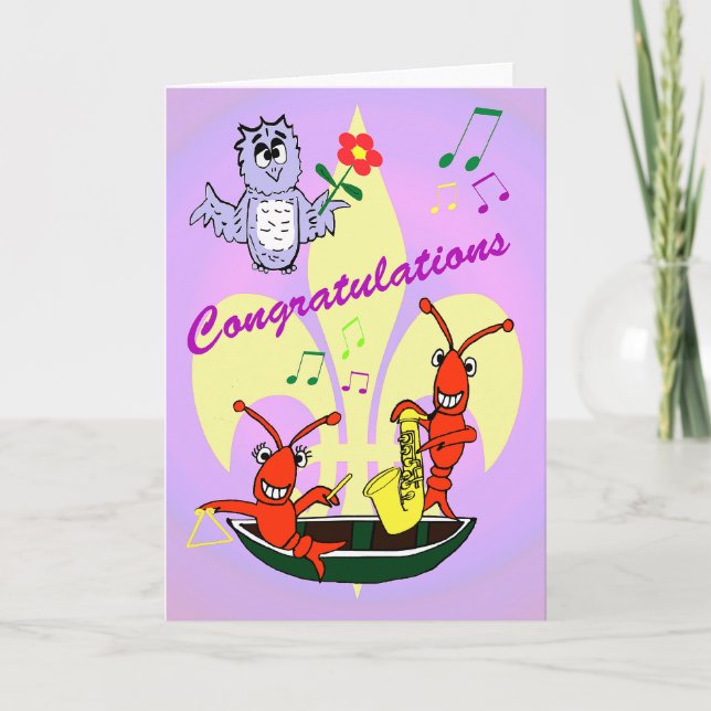 Cajun Themed Congratulations Card (Front)