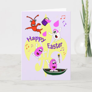 Cajun Themed Easter Egg Holiday Card