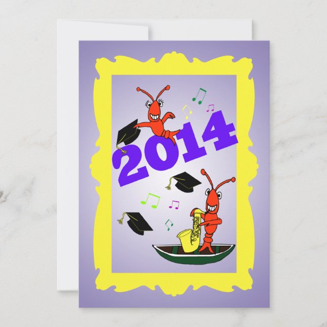 Cajun Themed Graduation 2014  Party Invitation (Front)