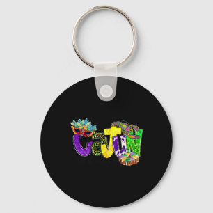 Cajun To The Core Mardi Mardi Gras Louisiana Carni Key Ring