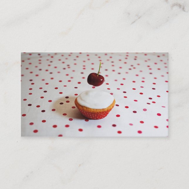 Cake And Cherry Business Card (Front)