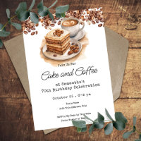 Cake and Coffee 70th Adult Birthday