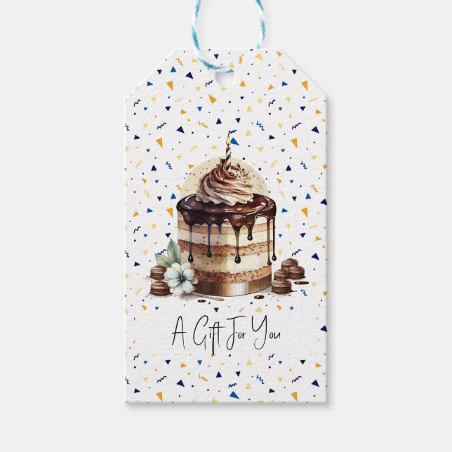 Cake and Confetti Gift Tag (Front)