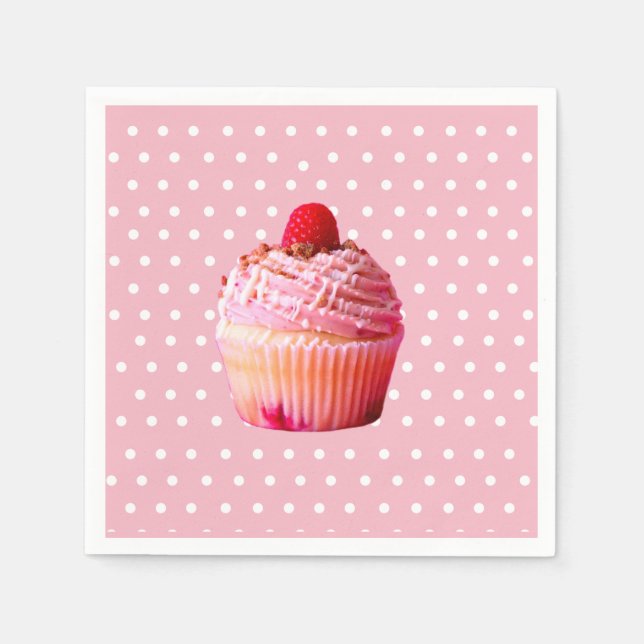 Cake  and Dots  Colorful Napkins (Front)
