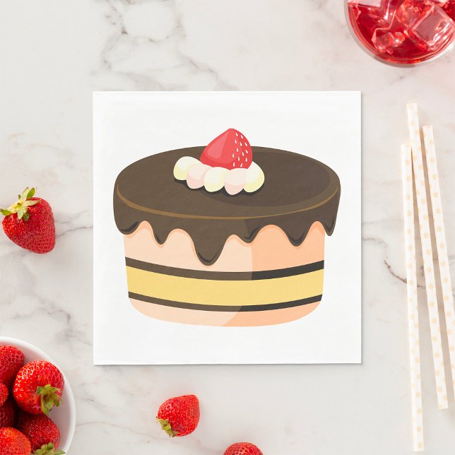 Cake And Strawberry Napkin (Creator Uploaded)