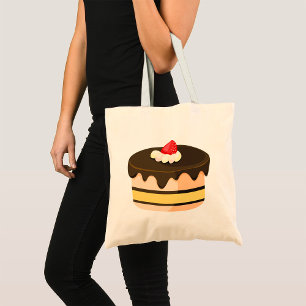 Cake And Strawberry Tote Bag