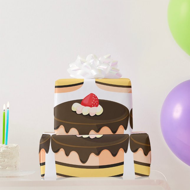 Cake And Strawberry Wrapping Paper (Creator Uploaded)