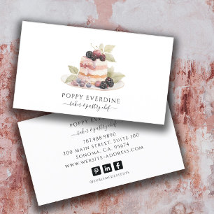 Cake Baker Bakery Pastry Chef Catering Business Card