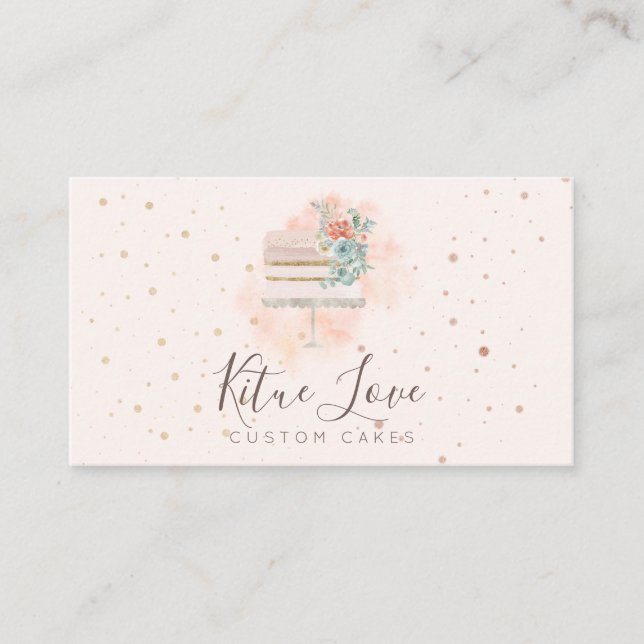 Cake Baker Pastry Business Card (Front)