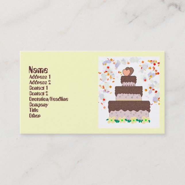 Cake Baker's Business Card (Front)
