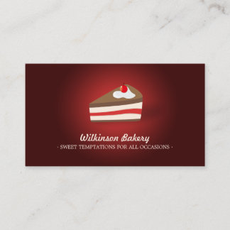Cake Bakery Cherry On Top Desserts business card