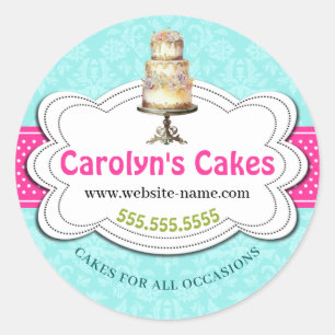 Cake Bakery Classic Round Sticker