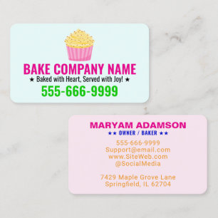 Cake Bakery Logo & Slogan Professional Company Business Card